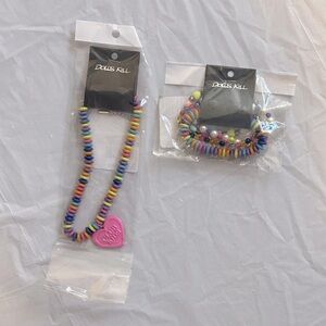 Dolls Kill Multicolor Necklace and Bracelet Set